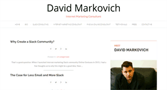 Desktop Screenshot of davidmarkovich.com